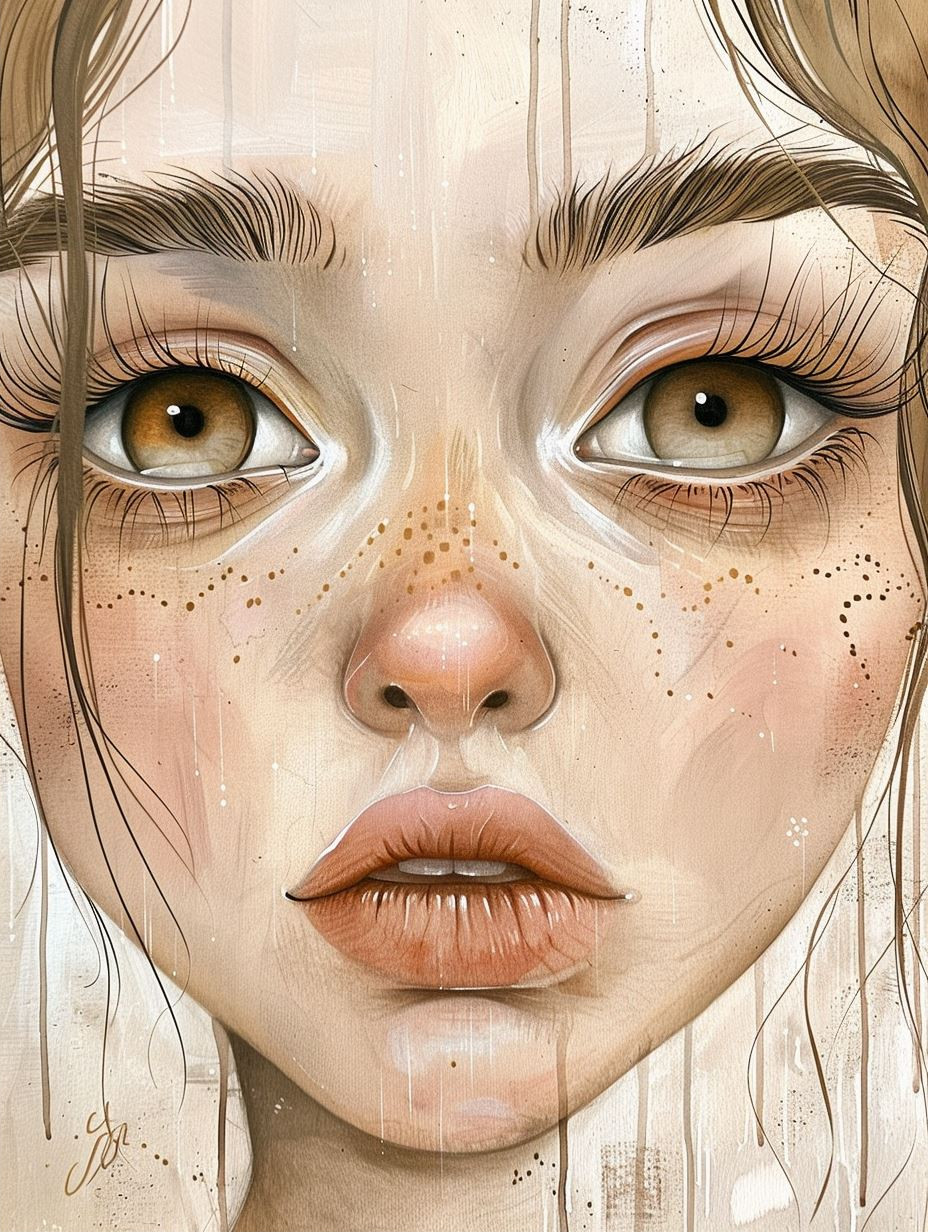 Ethereal Gaze in Earthy Tones - Image 2