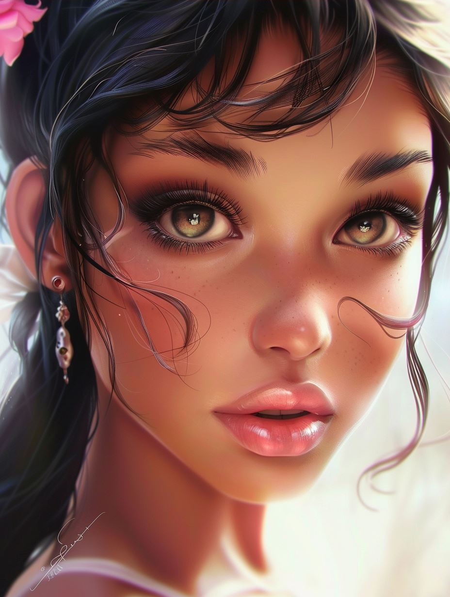 Ethereal Beauty: AI-Generated Digital Portraits - Image 3