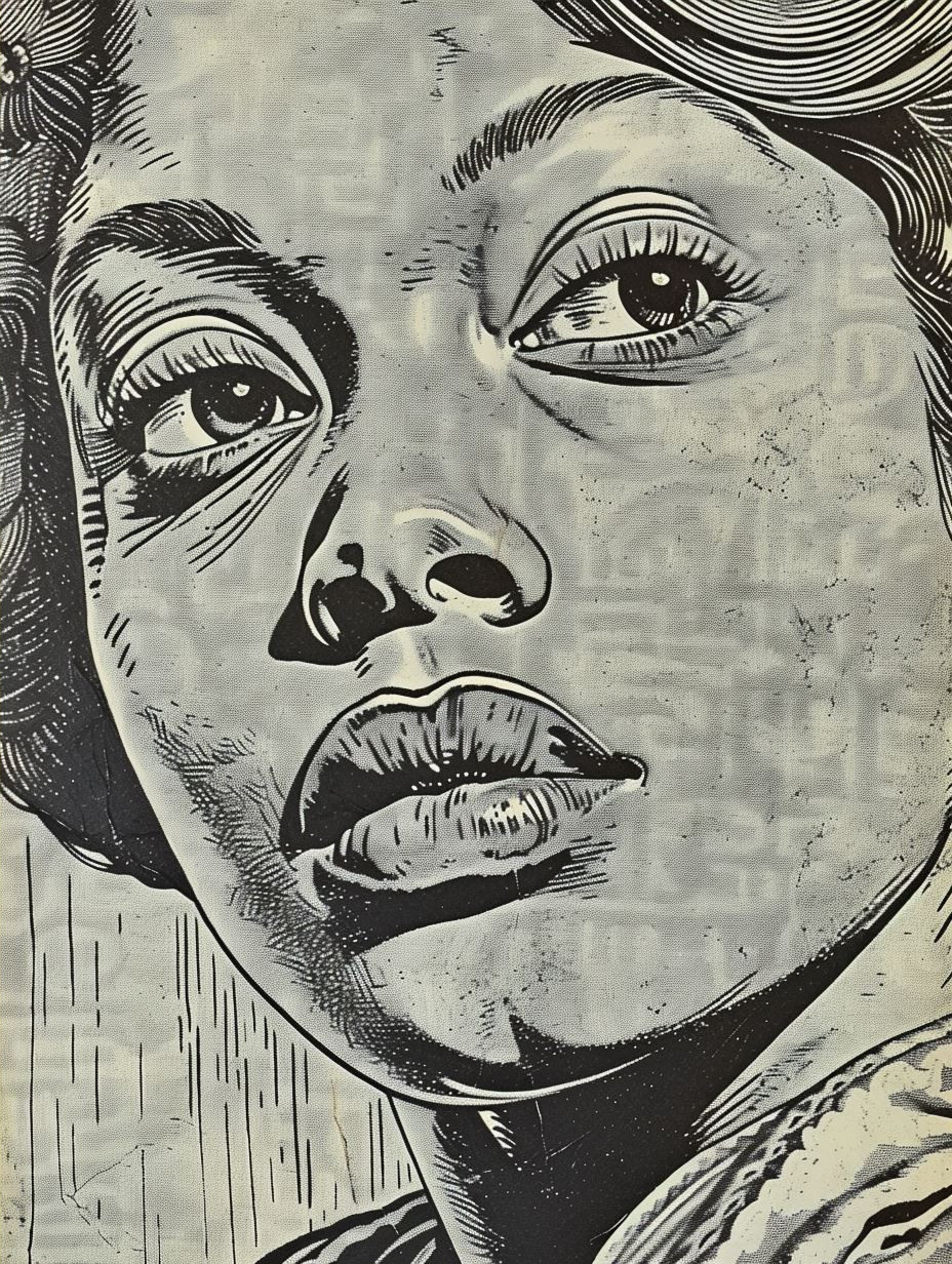 Vintage Etched Portraiture Study - Image 2