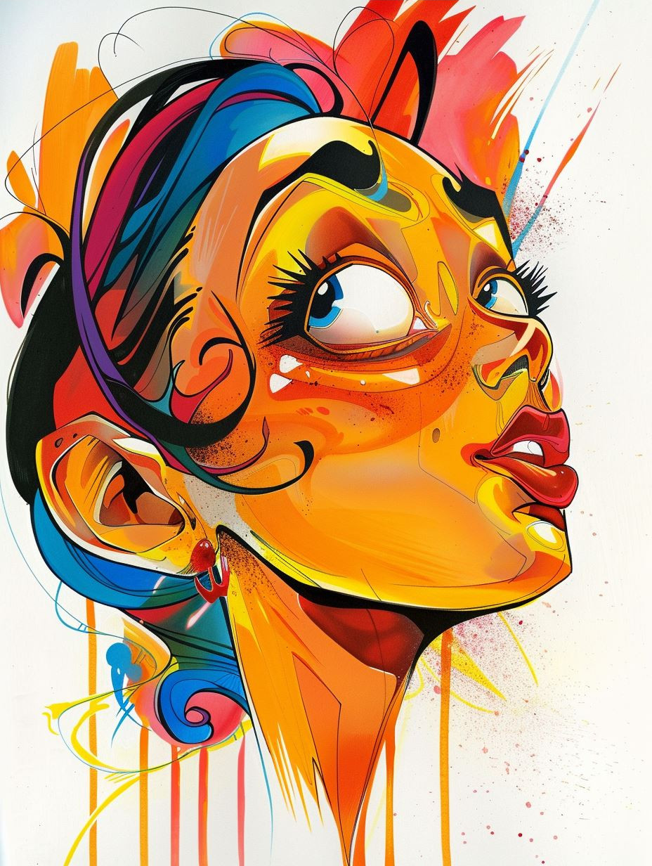 Vibrant Neo-Pop Comic Portrait - Image 3