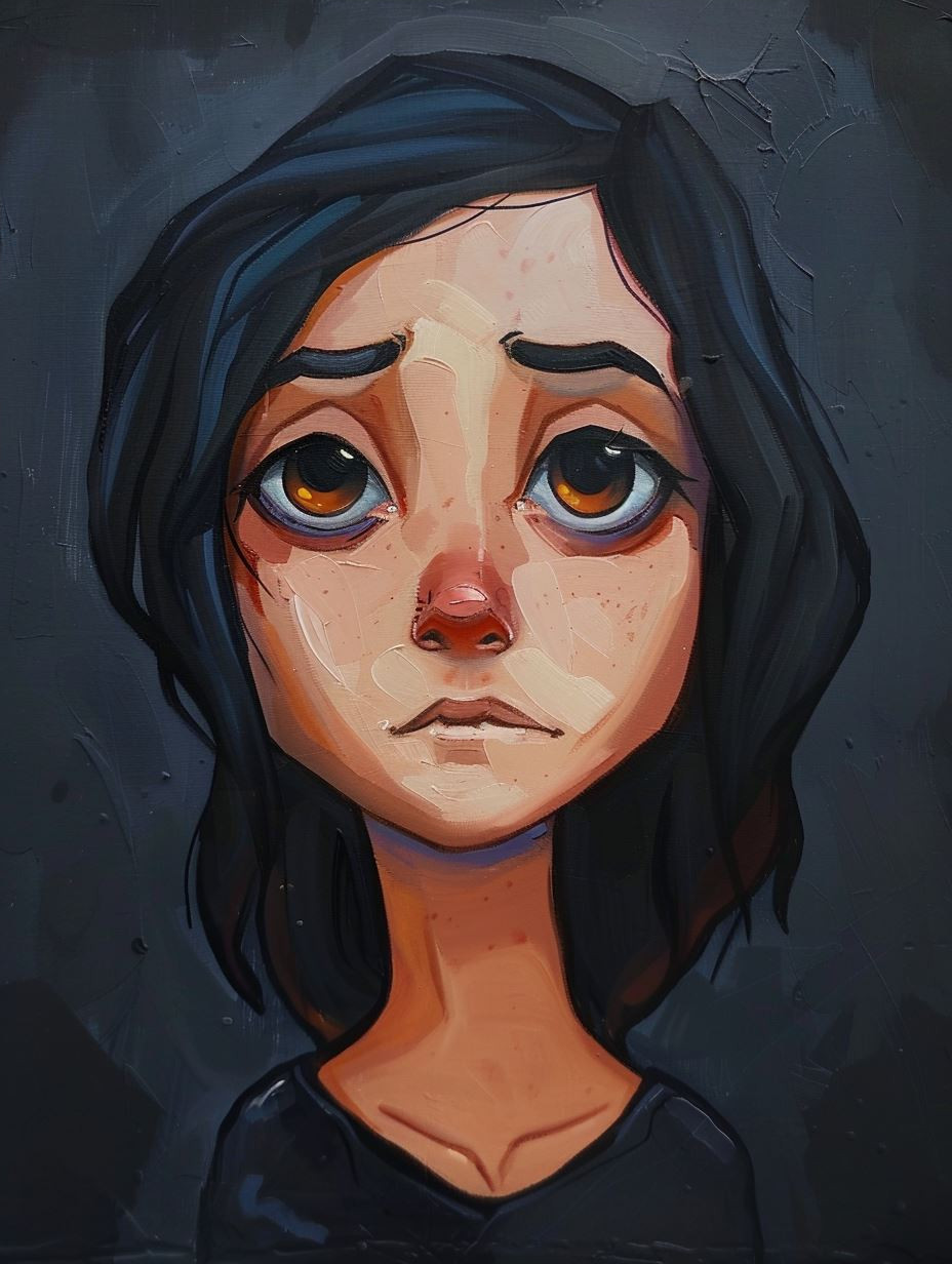 Impasto Portrait of Quiet Contemplation - Image 4
