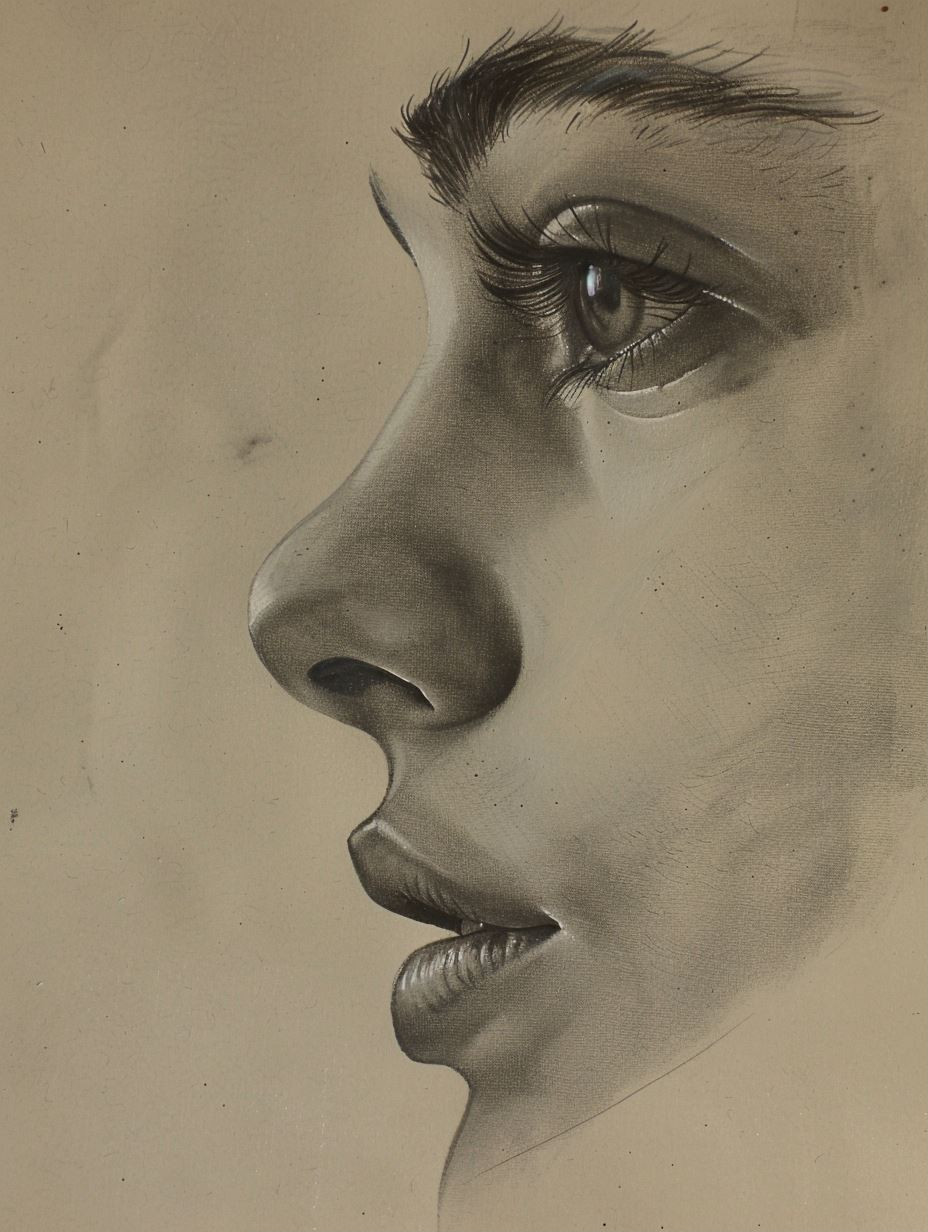 Whispers of Graphite: Four Female Profiles - Image 1
