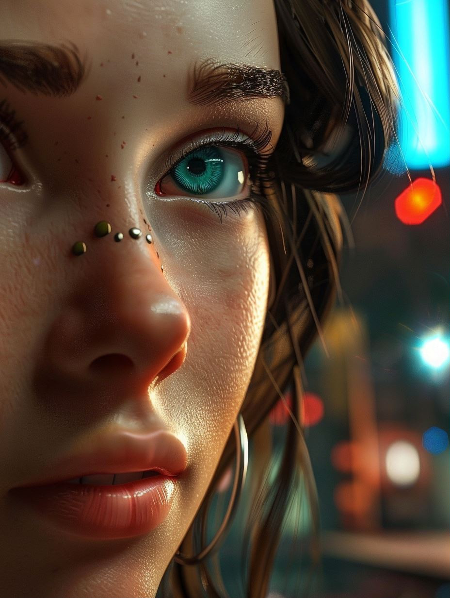 Neon Cyberpunk Portrait Series - Image 1