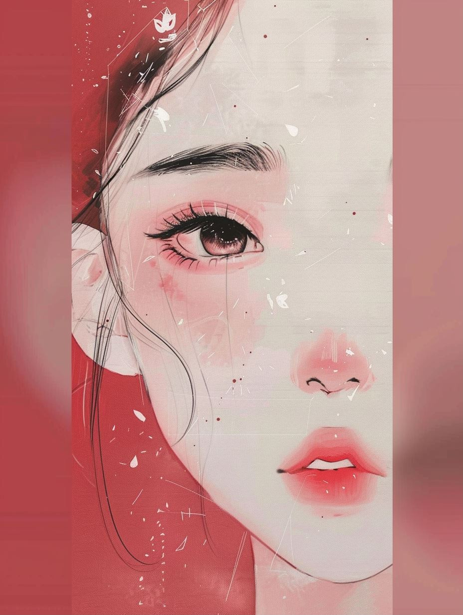 Melancholy Muse: Digital Art Portraits - Image 1