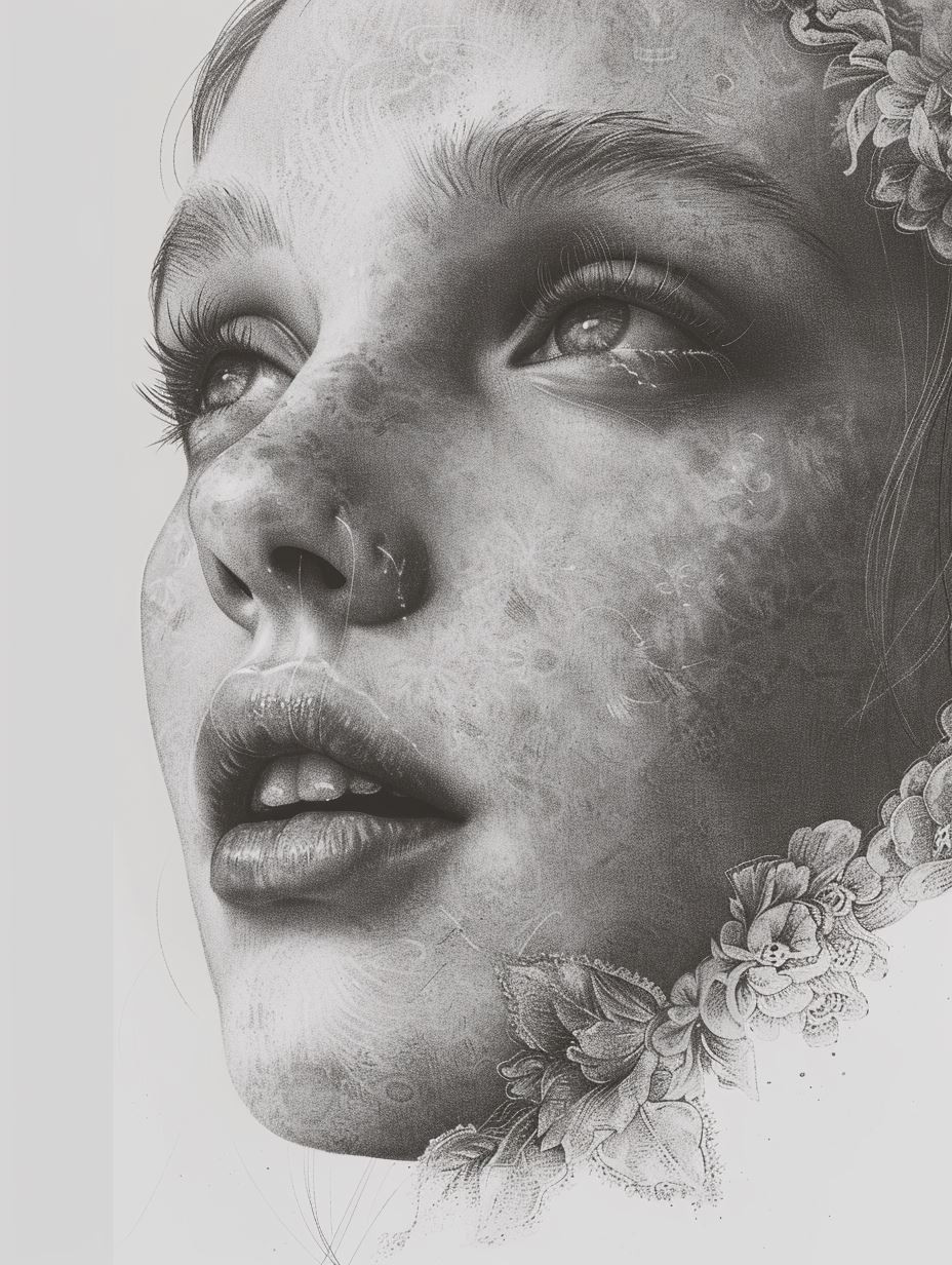 Ethereal Whispers in Monochrome - Image 2