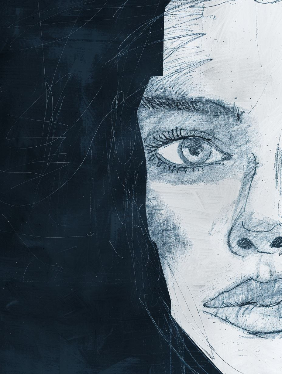 Melancholic Indigo Portrait Studies - Image 2