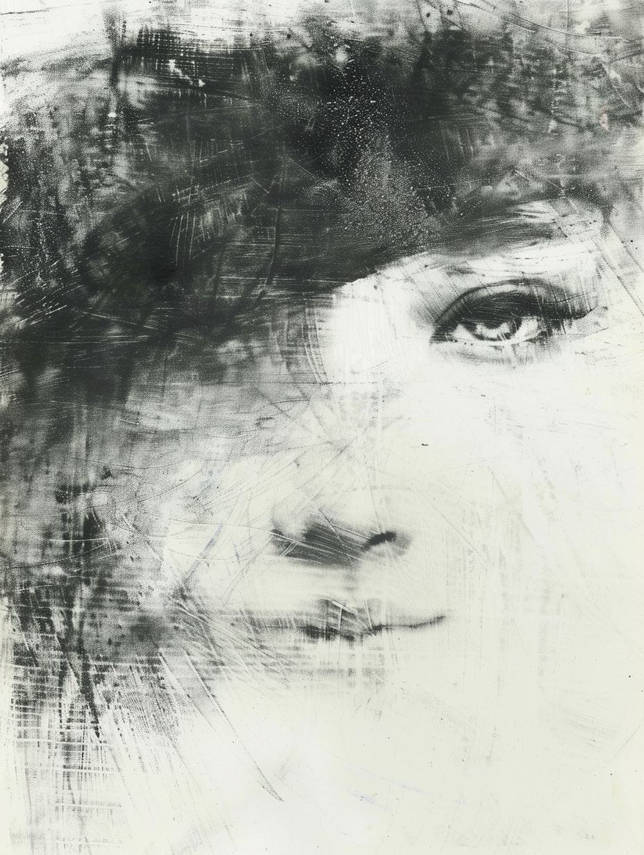 Melancholy Ink Portrait Studies - Image 3