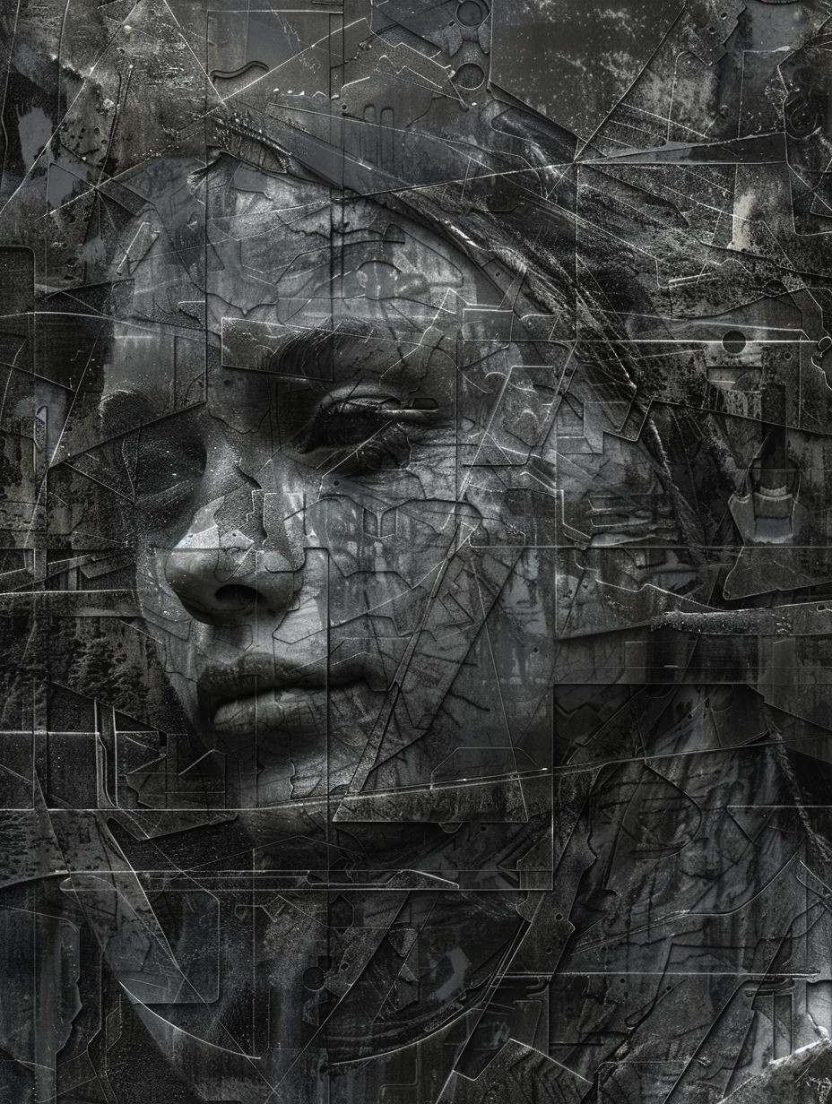 Frozen Gaze Through Shattered Glass - Image 3