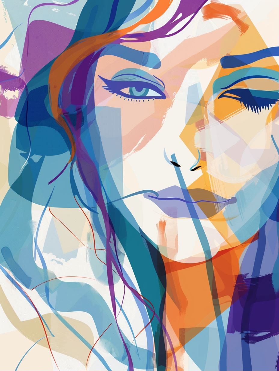Abstract Prism Portrait Study