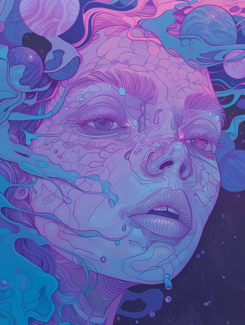 Surreal Neon Psychedelic Portraits - Image 4