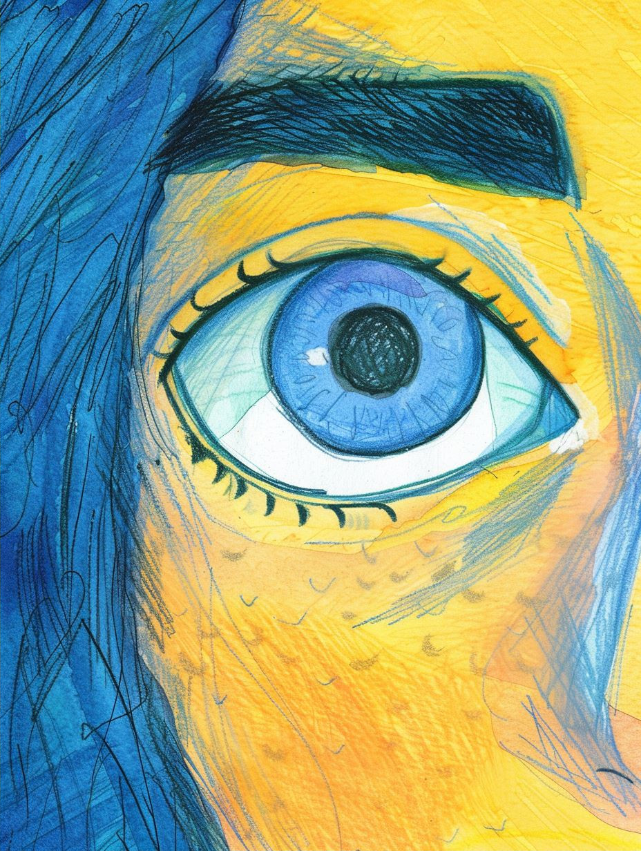 Ethereal Blue and Gold Gazes - Image 2
