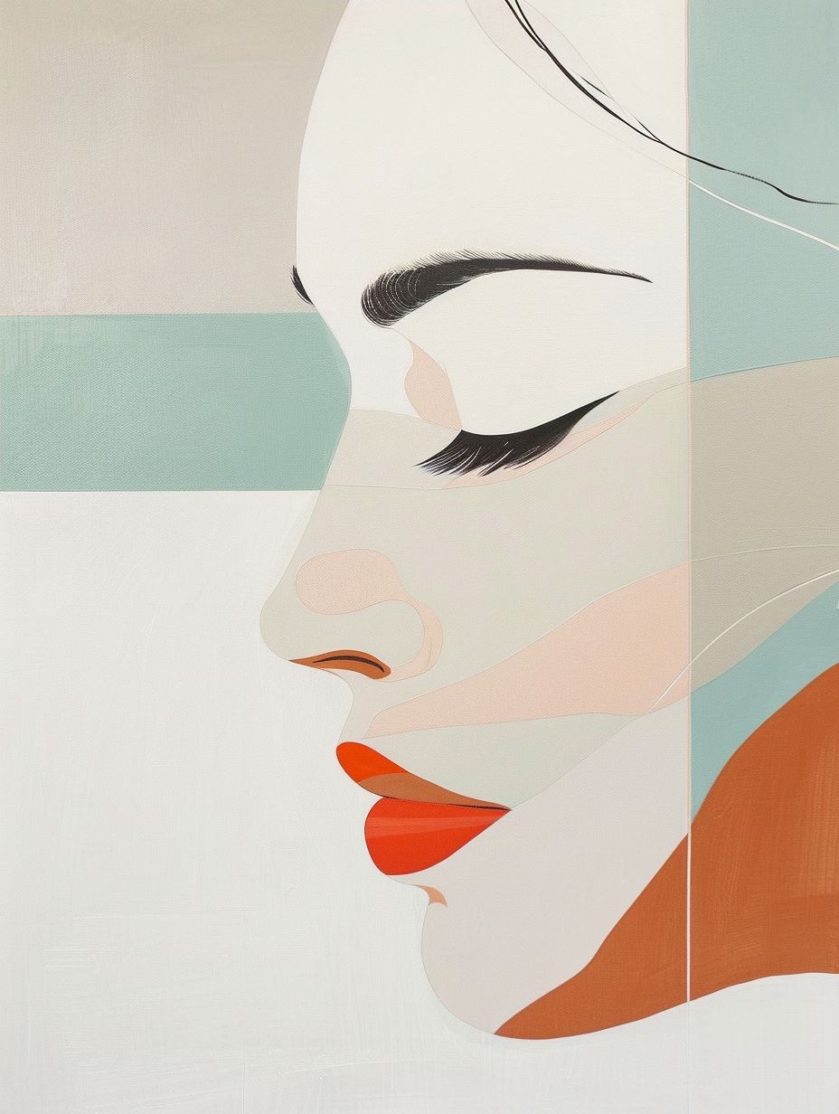 Minimalist Geometric Portrait Study - Image 4