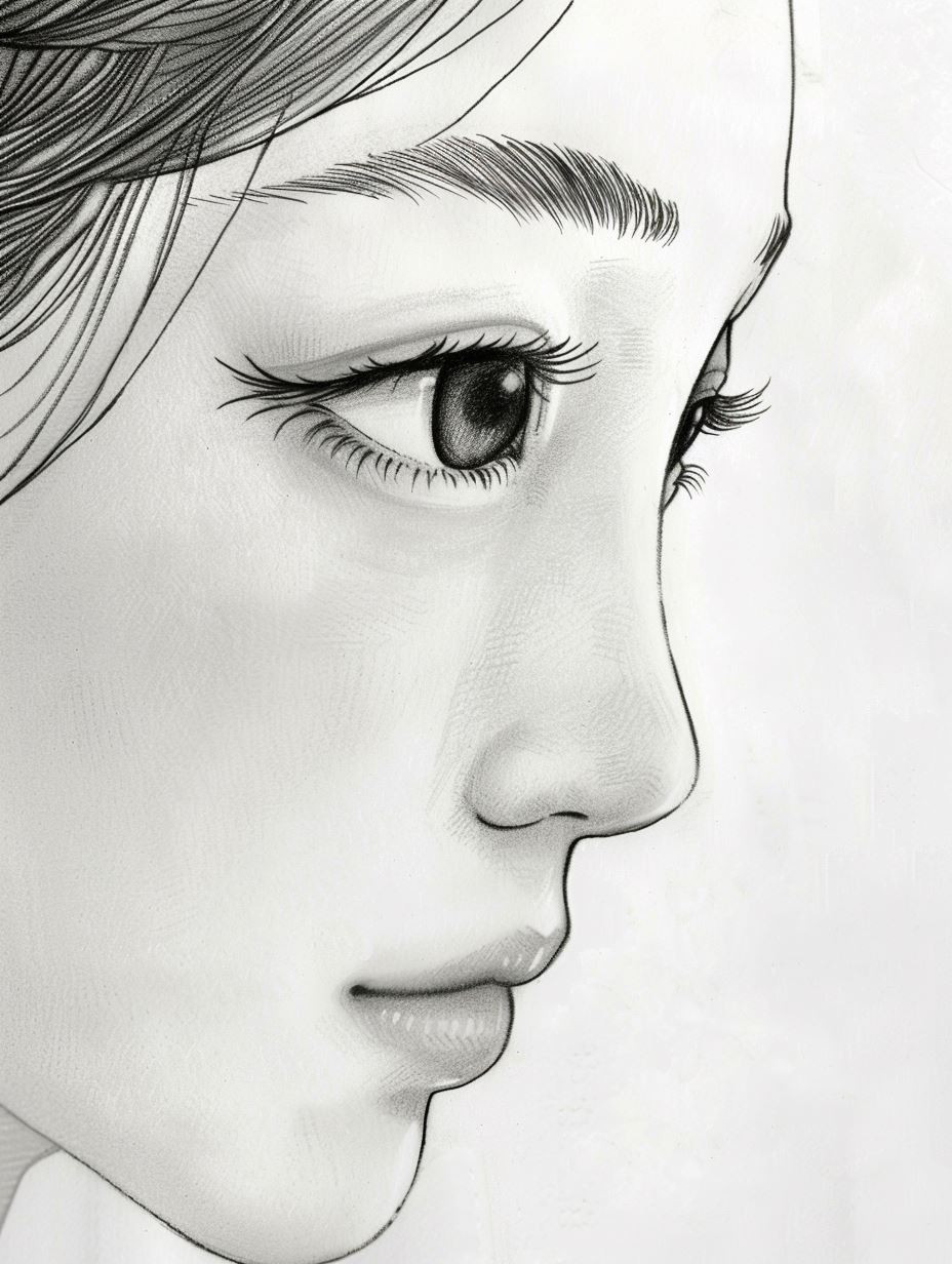 Ethereal Gaze: A Study in Pencil Portraits - Image 4