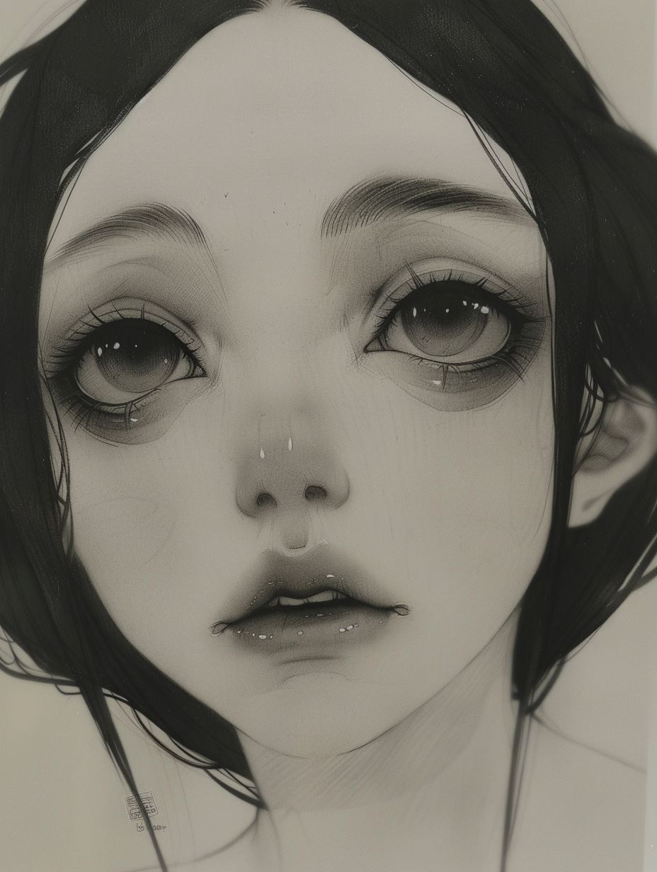Melancholy Gazes in Monochrome - Image 2