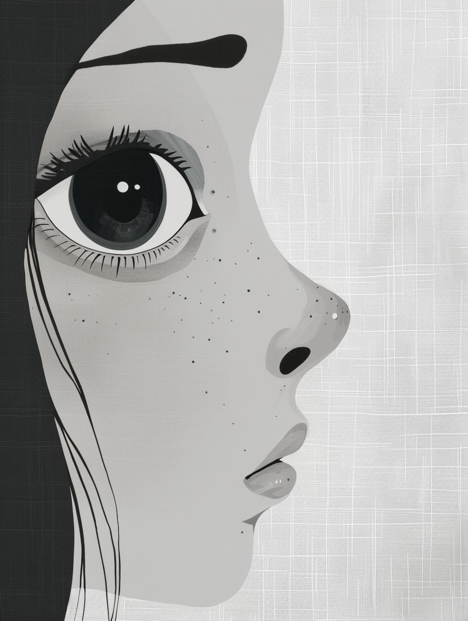 Ethereal Monochromatic Portrait Study - Image 2