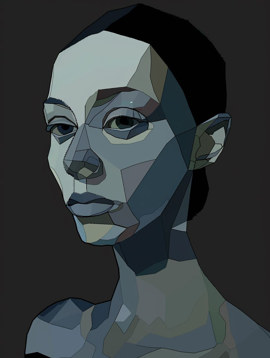 Fragmented Gaze in Muted Tones - Image 2