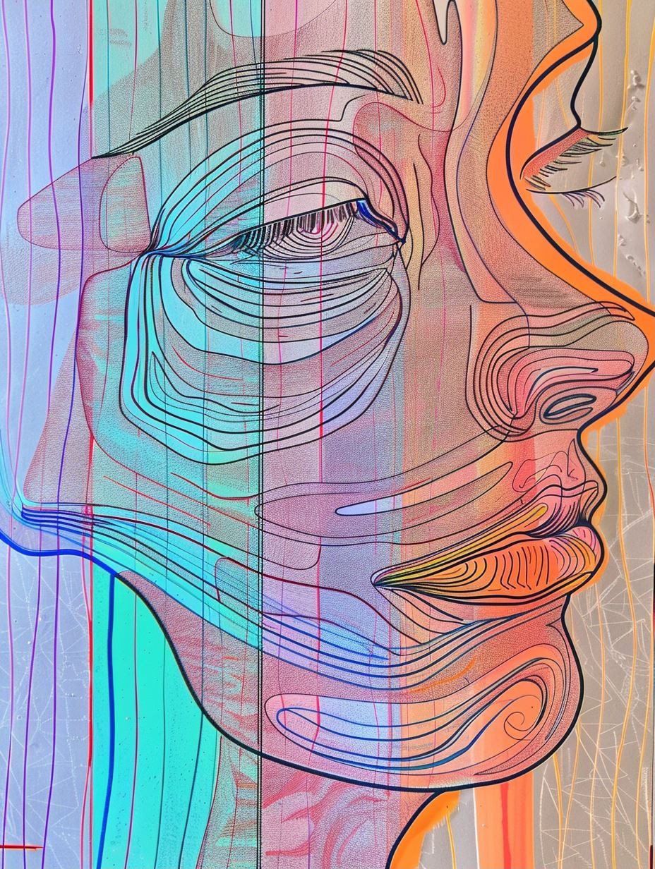 Prismatic Geometric Portrait Studies - Image 1