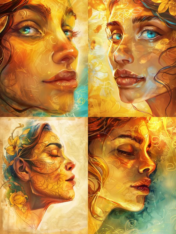 Golden Visions of Ethereal Beauty