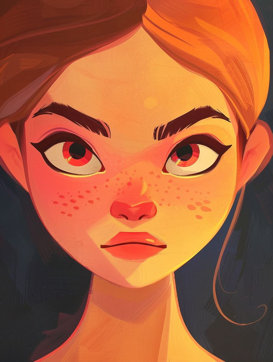 Four Moods of a Stylized Portrait - Image 1