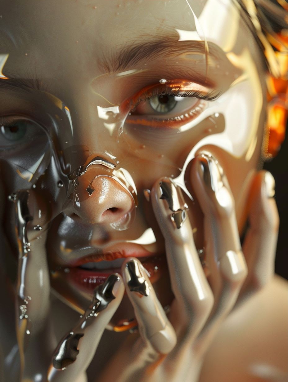 Liquid Gold Surrealist Portraits - Image 3