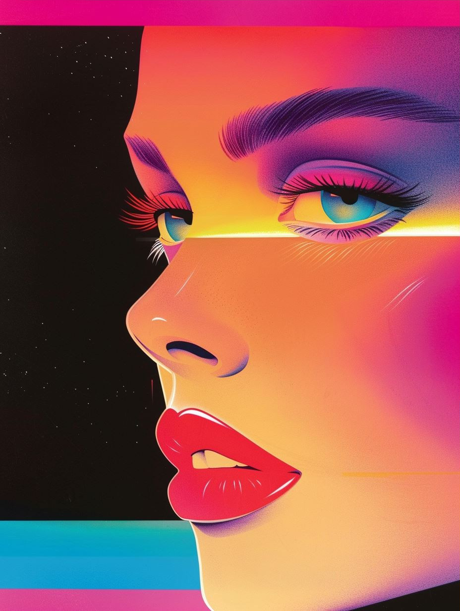 Neon Prism Portrait Collage - Image 3