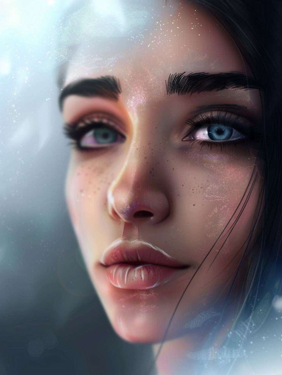 Ethereal Gazes: Digital Portrait Collection - Image 4