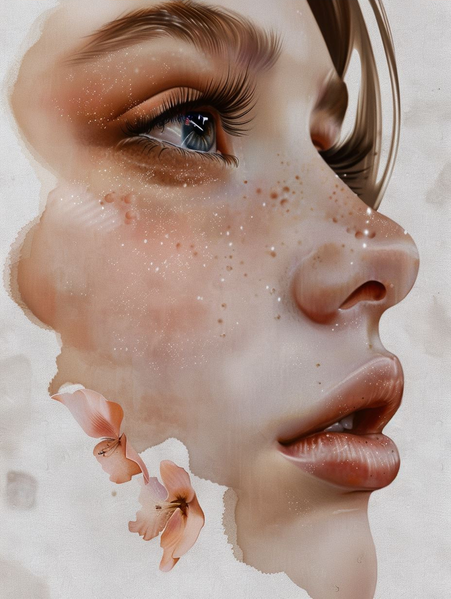 Ethereal Gaze with Golden Freckles - Image 3