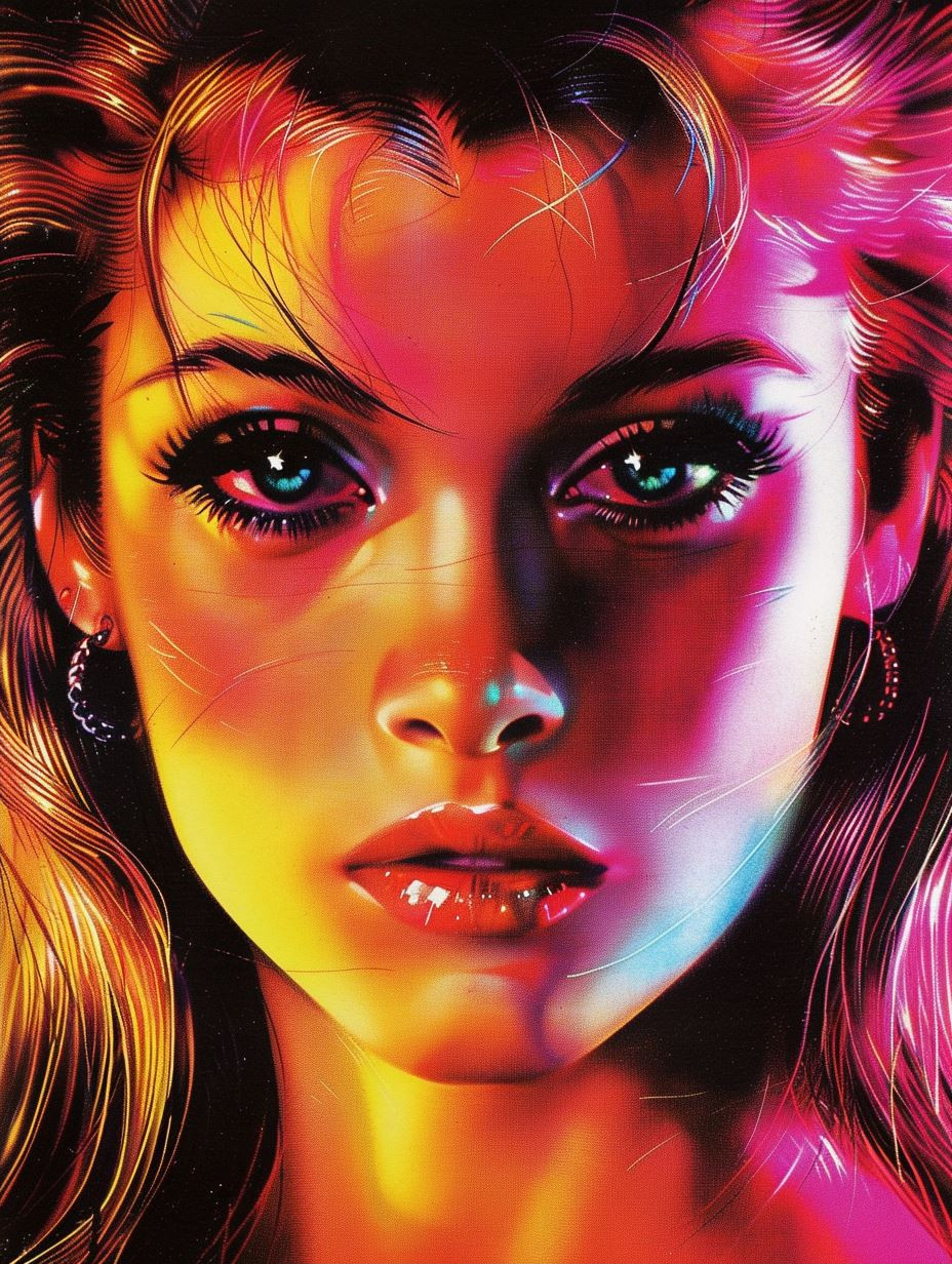 Neon Visions: Vibrant Female Portraits - Image 2