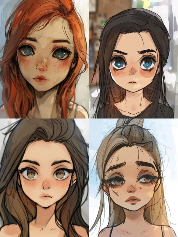 Soulful Gazes: A Digital Portrait Study