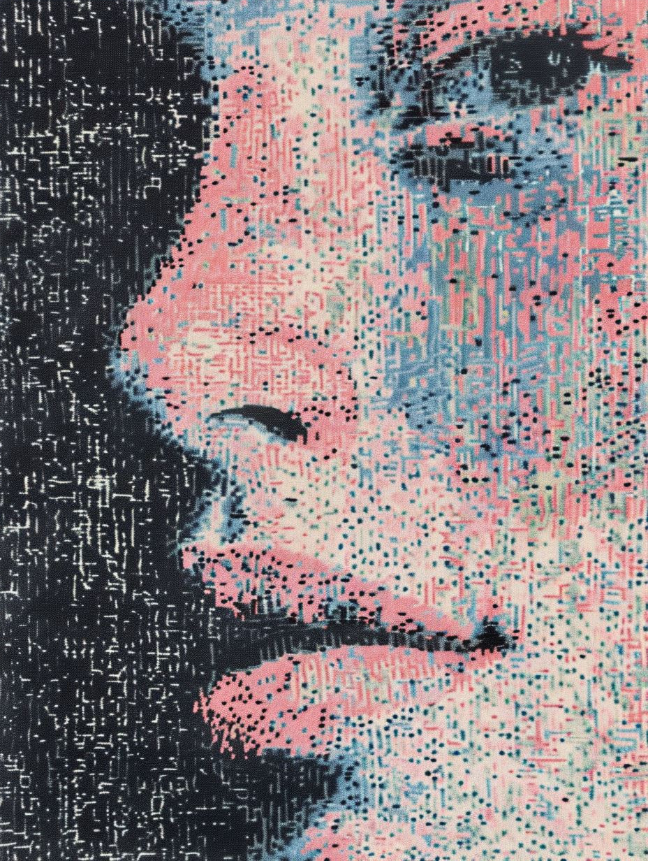 Neon Stipple Portrait - Image 4