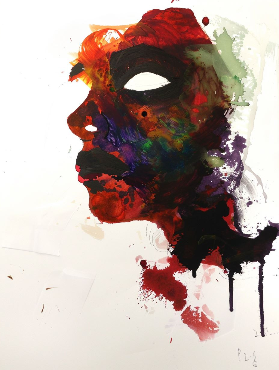 Emotional Portraits in Ink and Color - Image 4