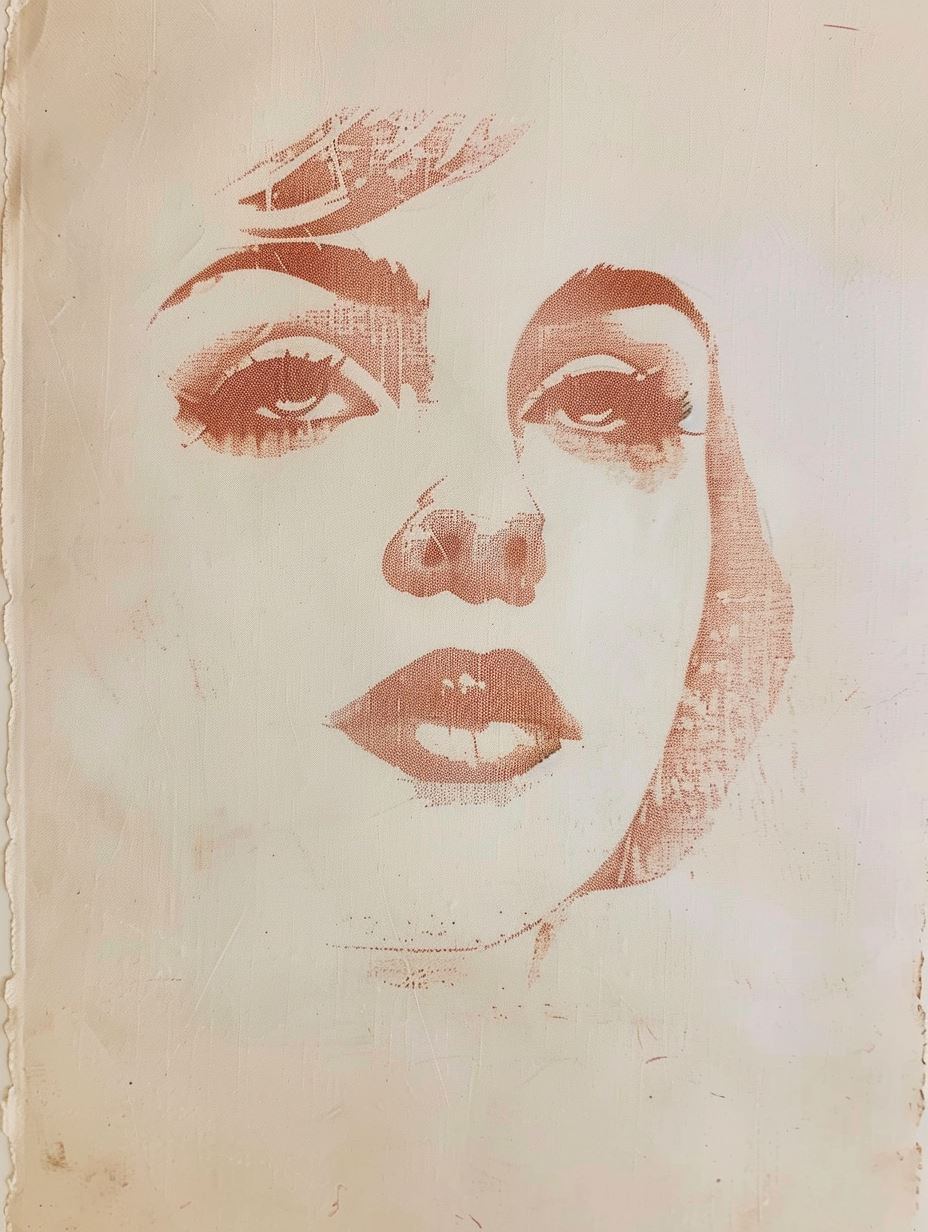 Ethereal Peach Canvas Portrait - Image 4