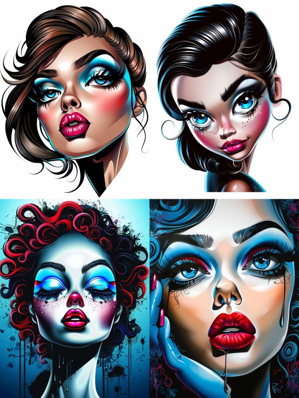 Stylized Digital Glamour Portraits