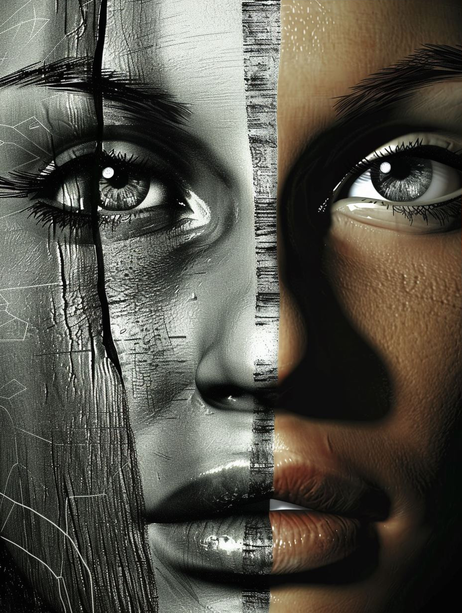 Hyper-Realistic Monochrome Skin Texture - Image 3