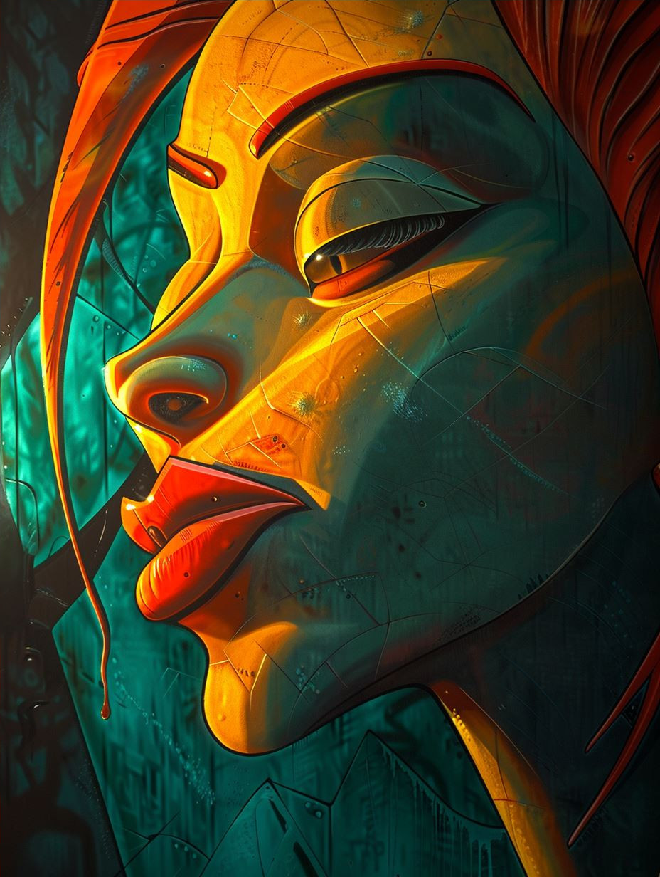 Neon Visions: Digital Portraits of Surreal Women - Image 4