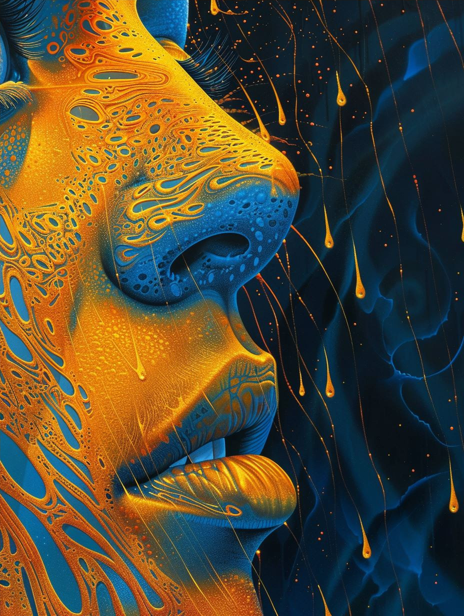 Amber Glow and Azure Shadows - Image 4