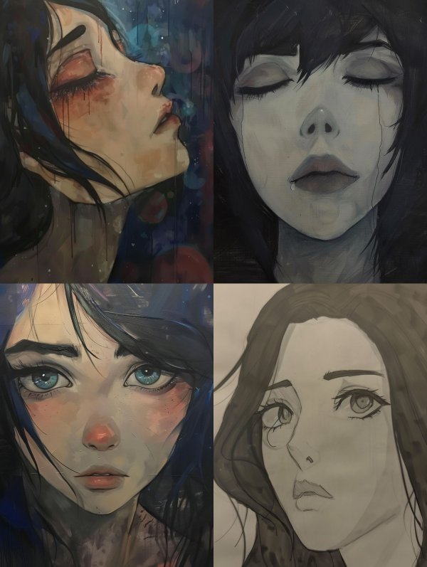 Melancholy Echoes in Blue