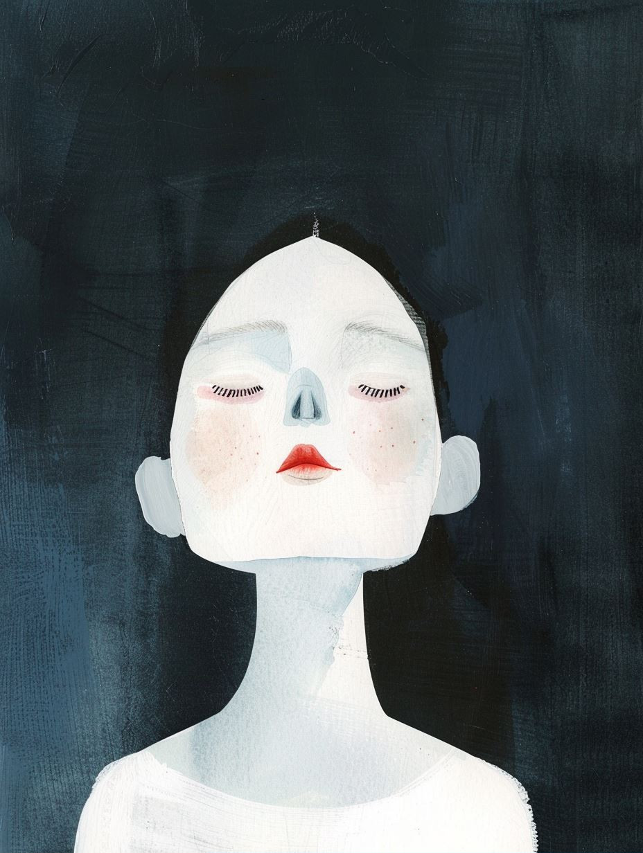 Ethereal Whispers of Melancholy Portraits - Image 1