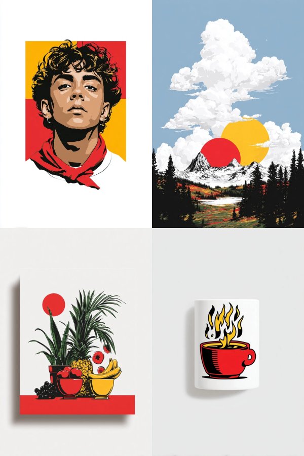 Bold Red Pop Art Collection