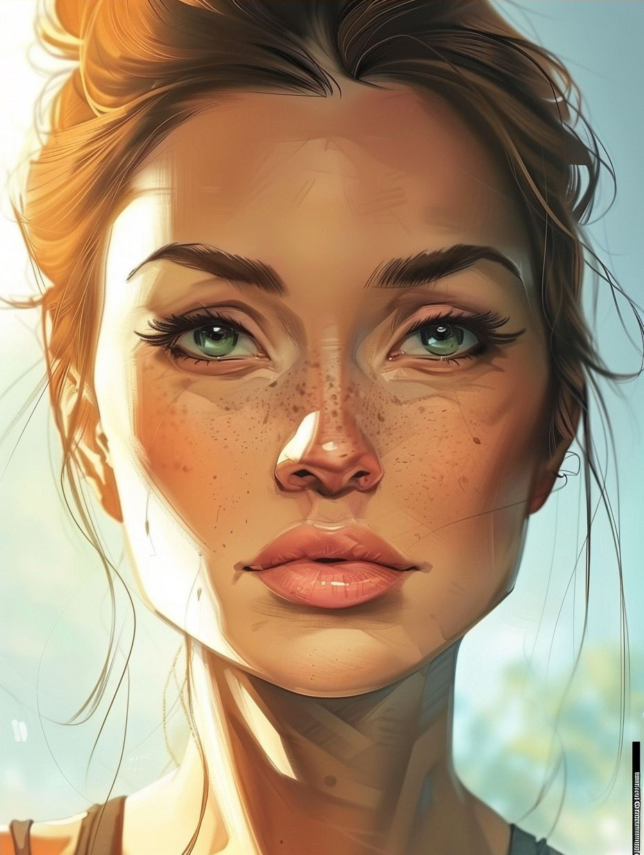 Luminous Gaze Digital Portrait - Image 4