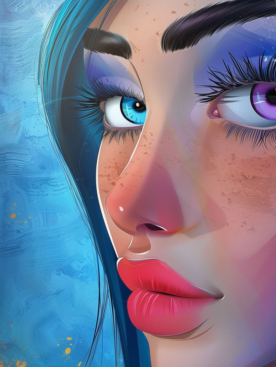 Ethereal Blue-Eyed Digital Portraits - Image 3