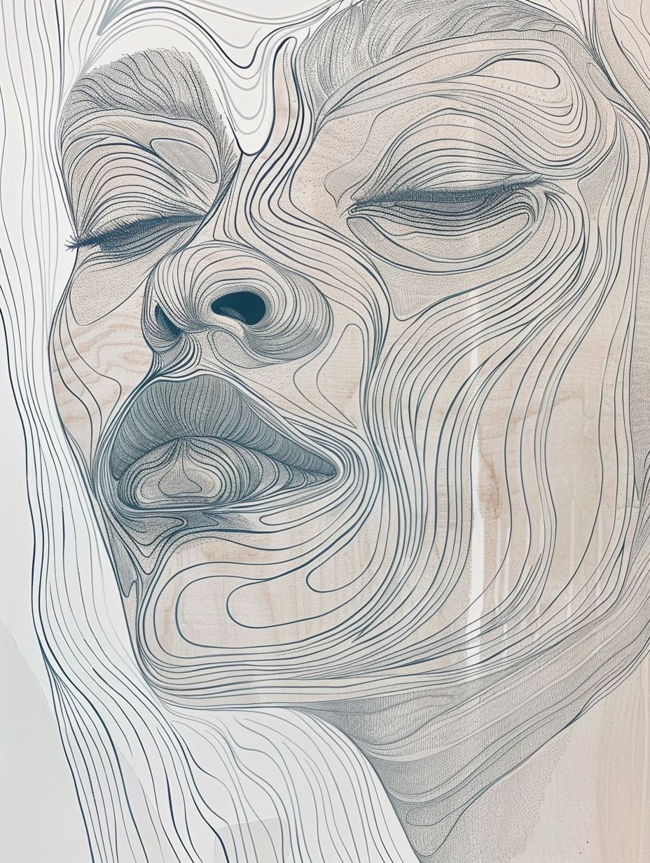 Fluid Linear Portrait Study - Image 3