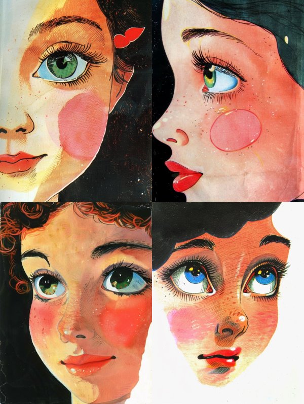 Vintage Pop Art Female Portrait Collage
