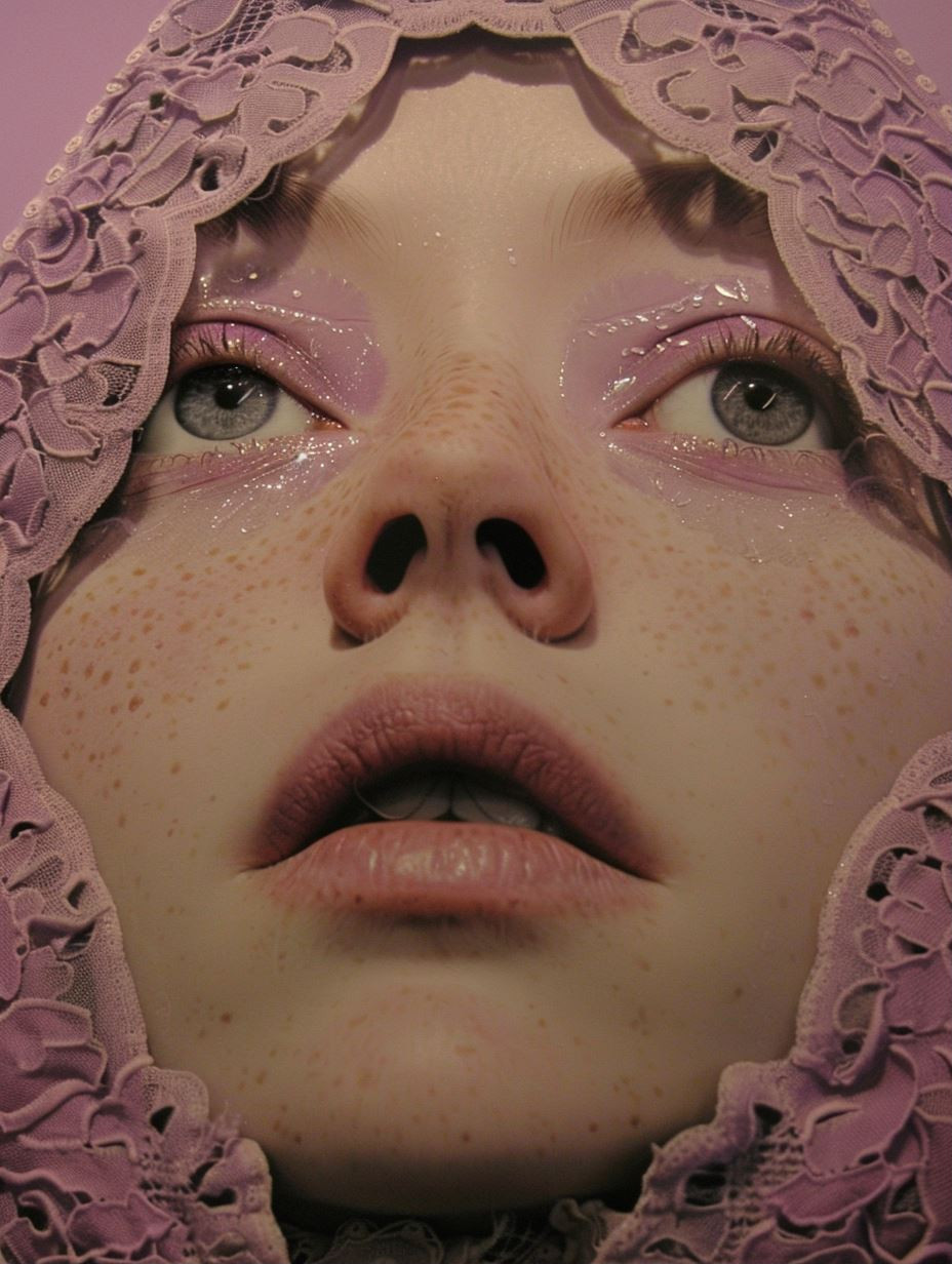 Ethereal Lavender Lace Portrait