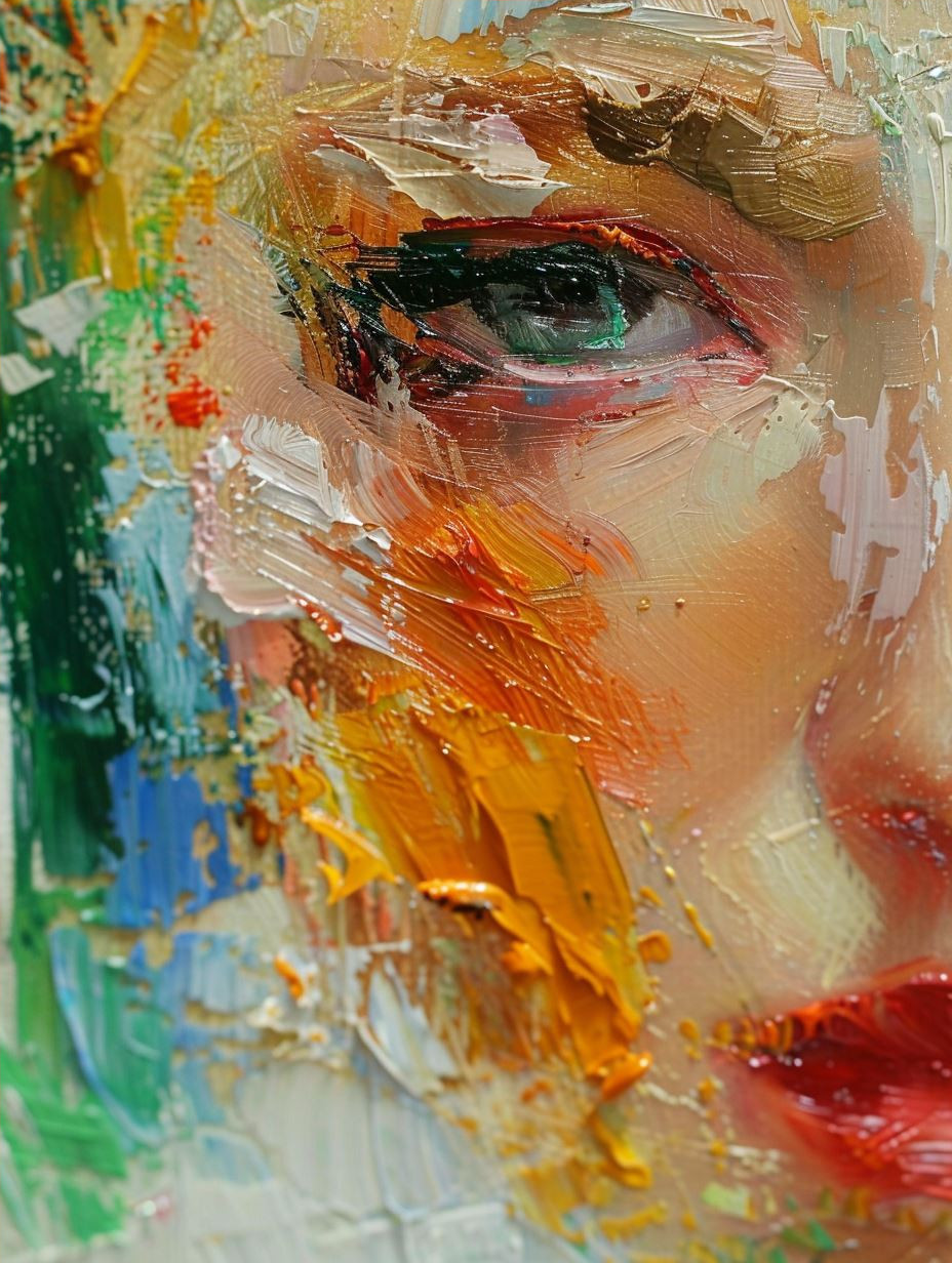 Abstract Impasto Emotional Portraits - Image 4