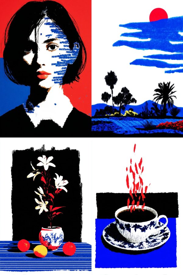 Modern Pop Art Quad Collage