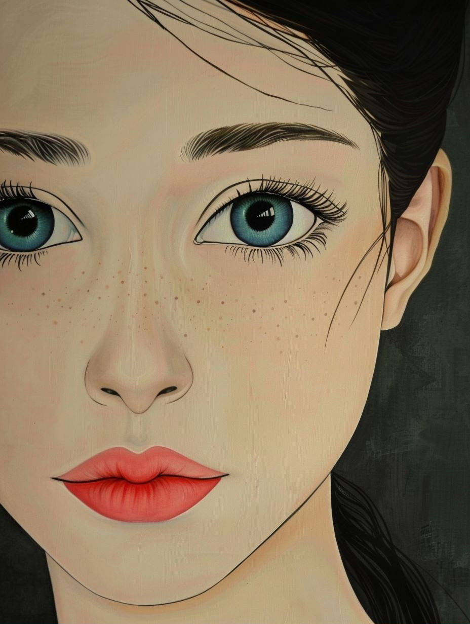Ethereal Gazes: A Digital Portrait Study - Image 1