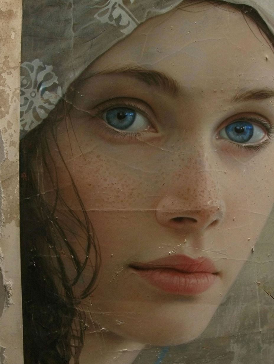 Ethereal Gaze of Painted Souls - Image 1