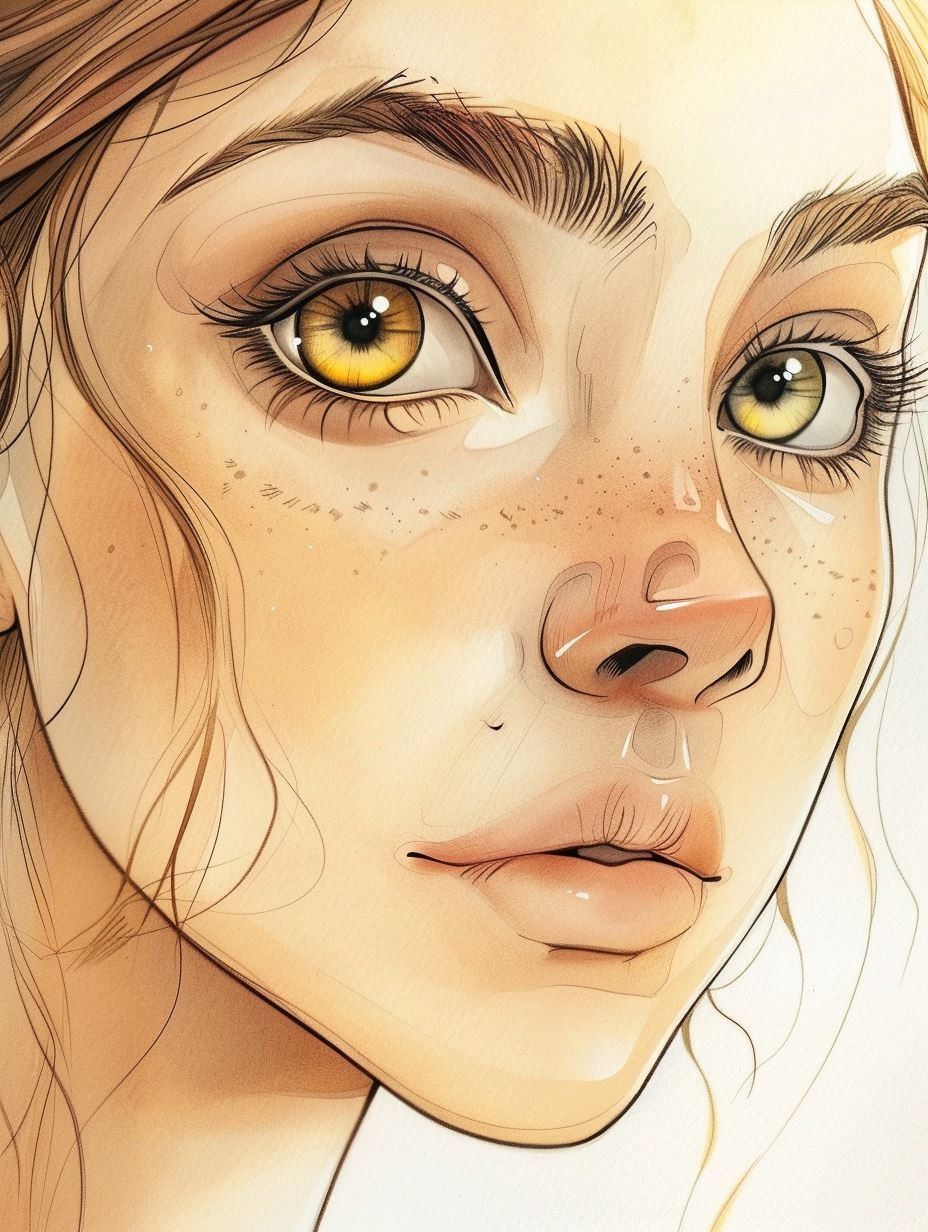 Golden Gaze: Digital Portrait Studies - Image 3