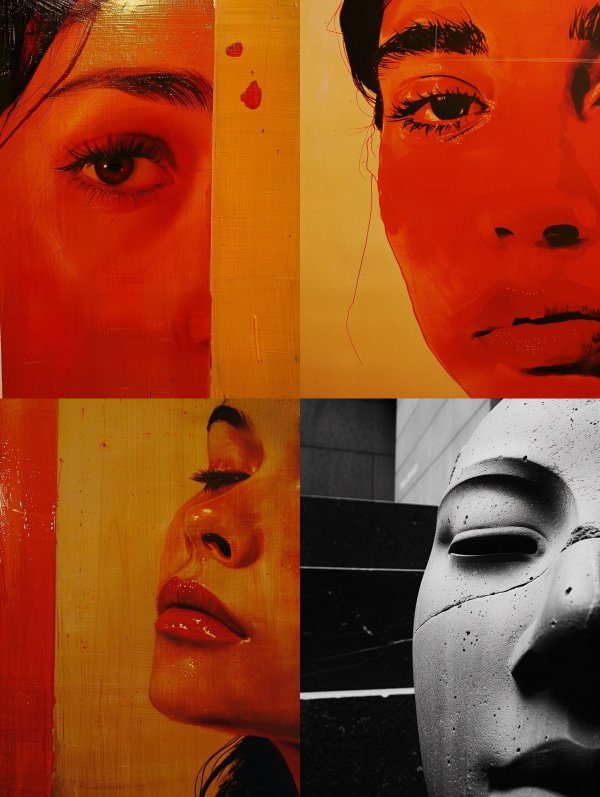 Fragmented Visions of a Crimson Gaze